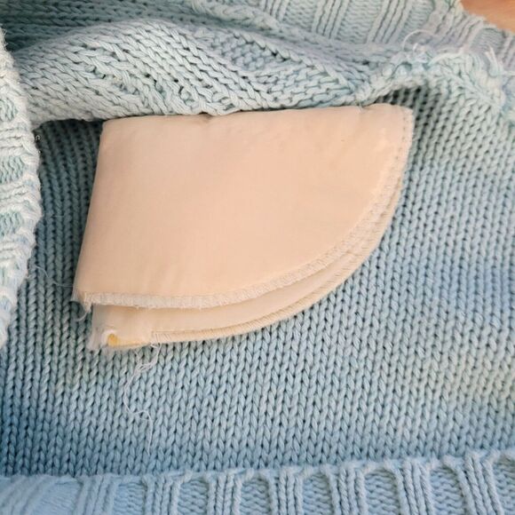 Vintage Hunters Run Cardigan Sweater Womens Large Blue Cable Knit Academia - Picture 6 of 10